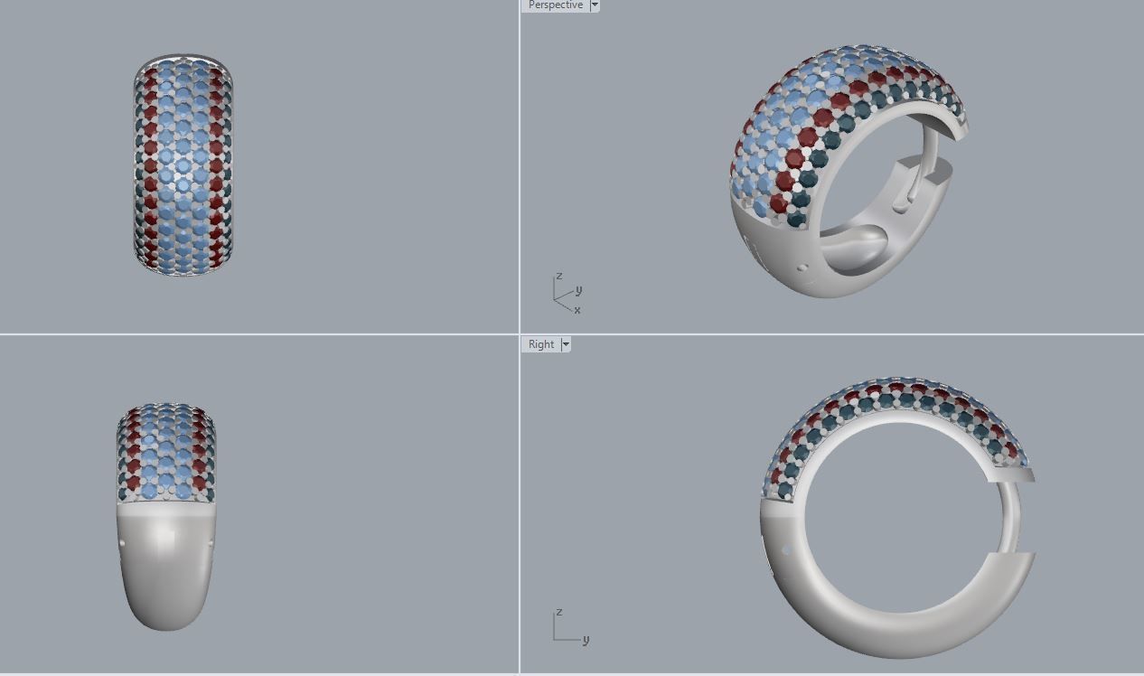 Ring and Earrings 101 3D print model_10