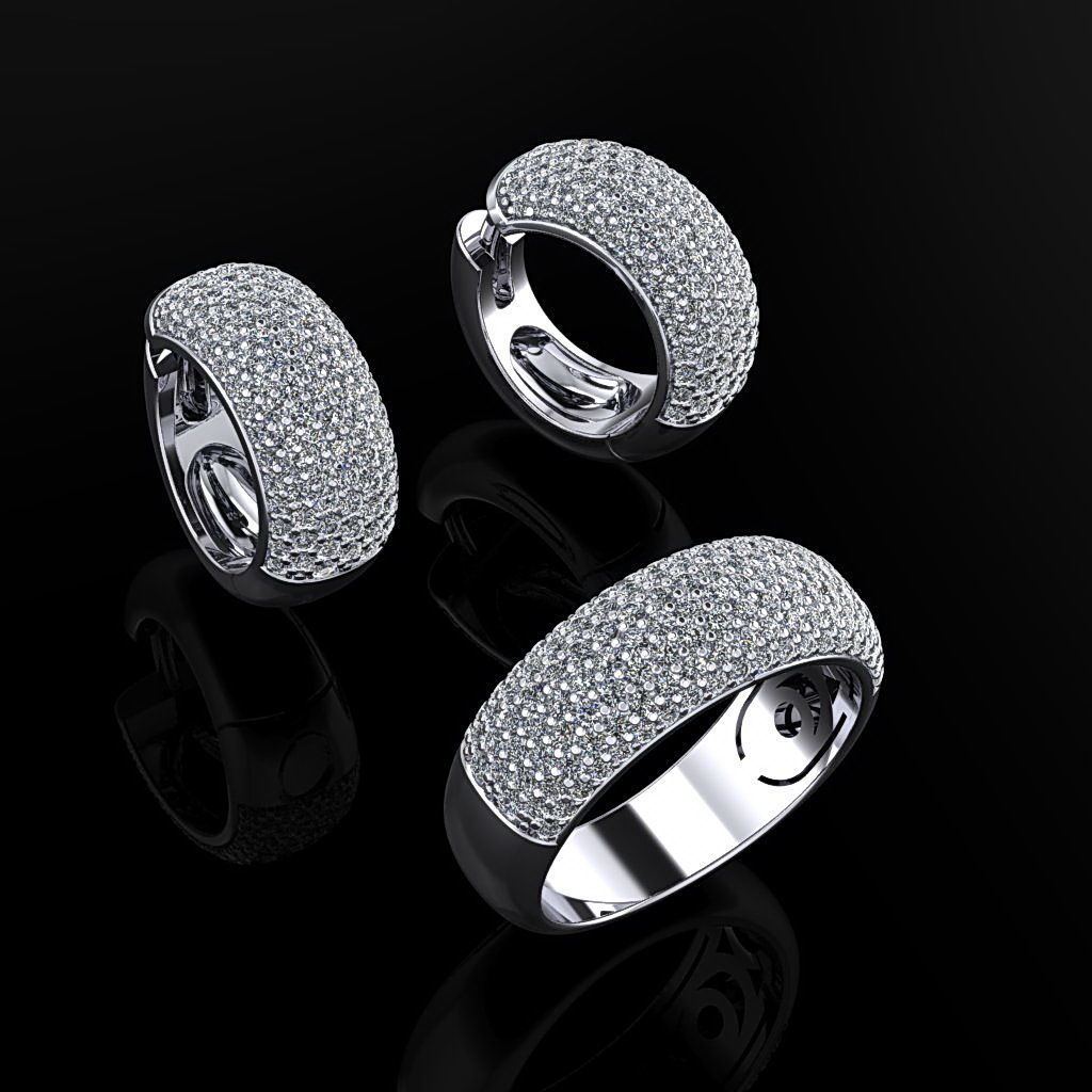 Ring and Earrings 101 3D print model_2