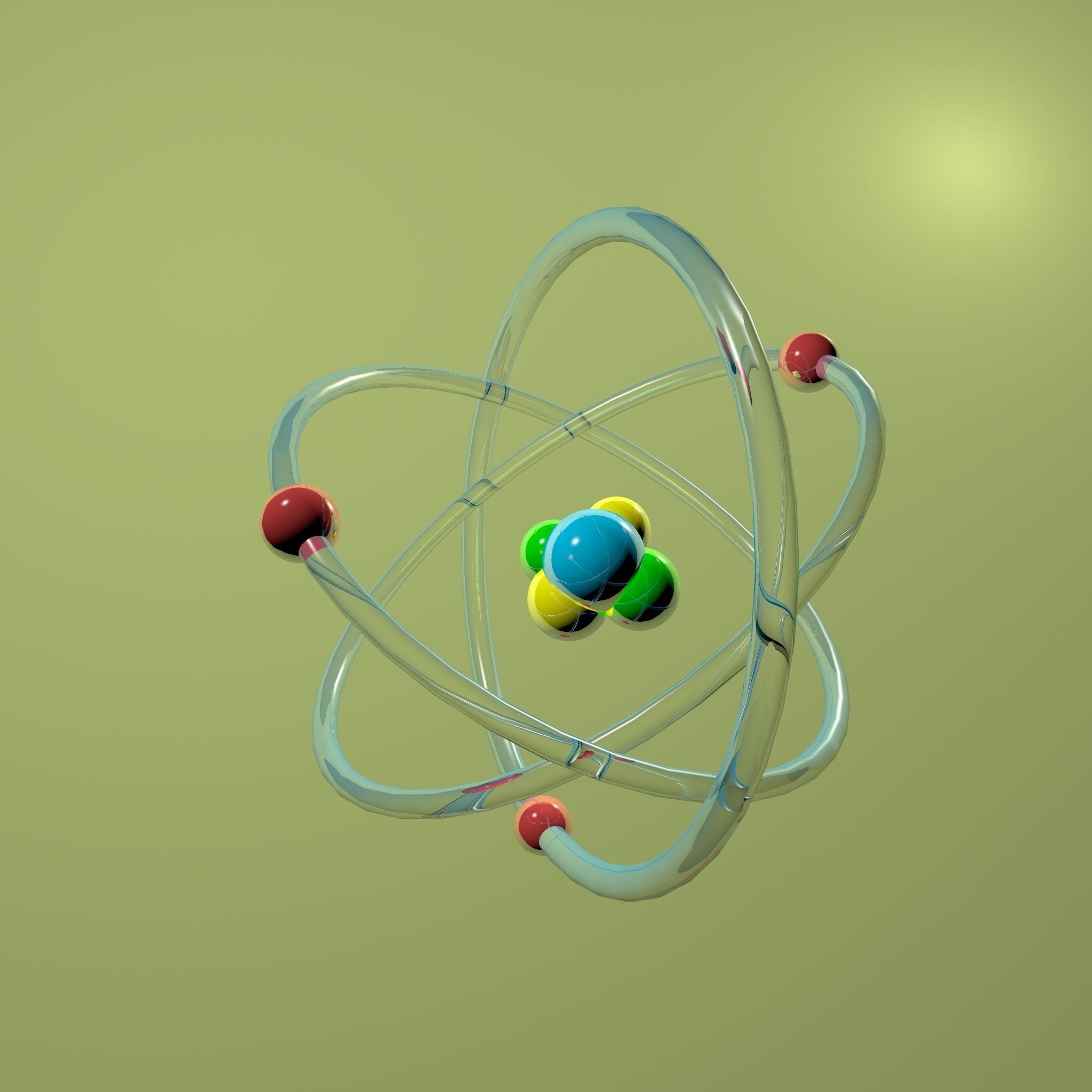 Atom Rutherford 3D model_0