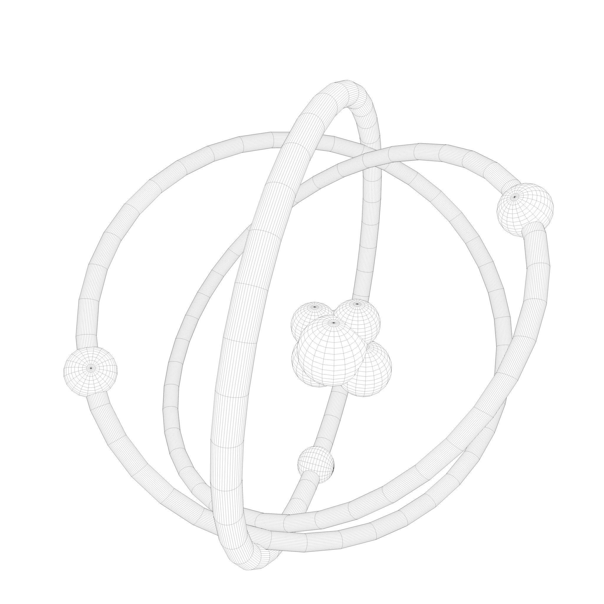 Atom Rutherford 3D model_4