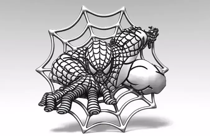 Spiderman bas-relief 2 CNC