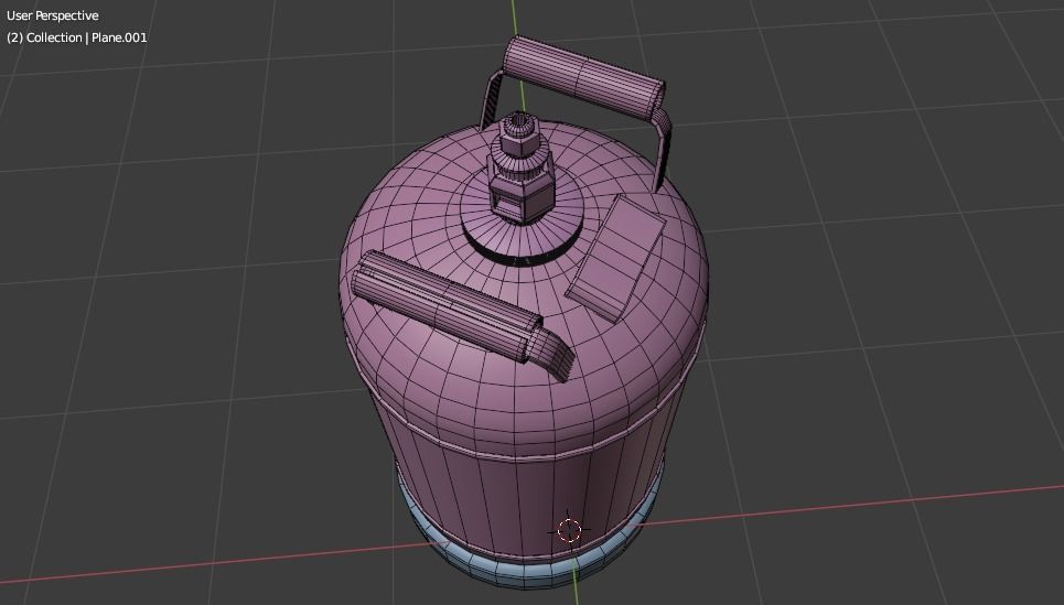 Gas Cylinder Low-poly 3D model_8