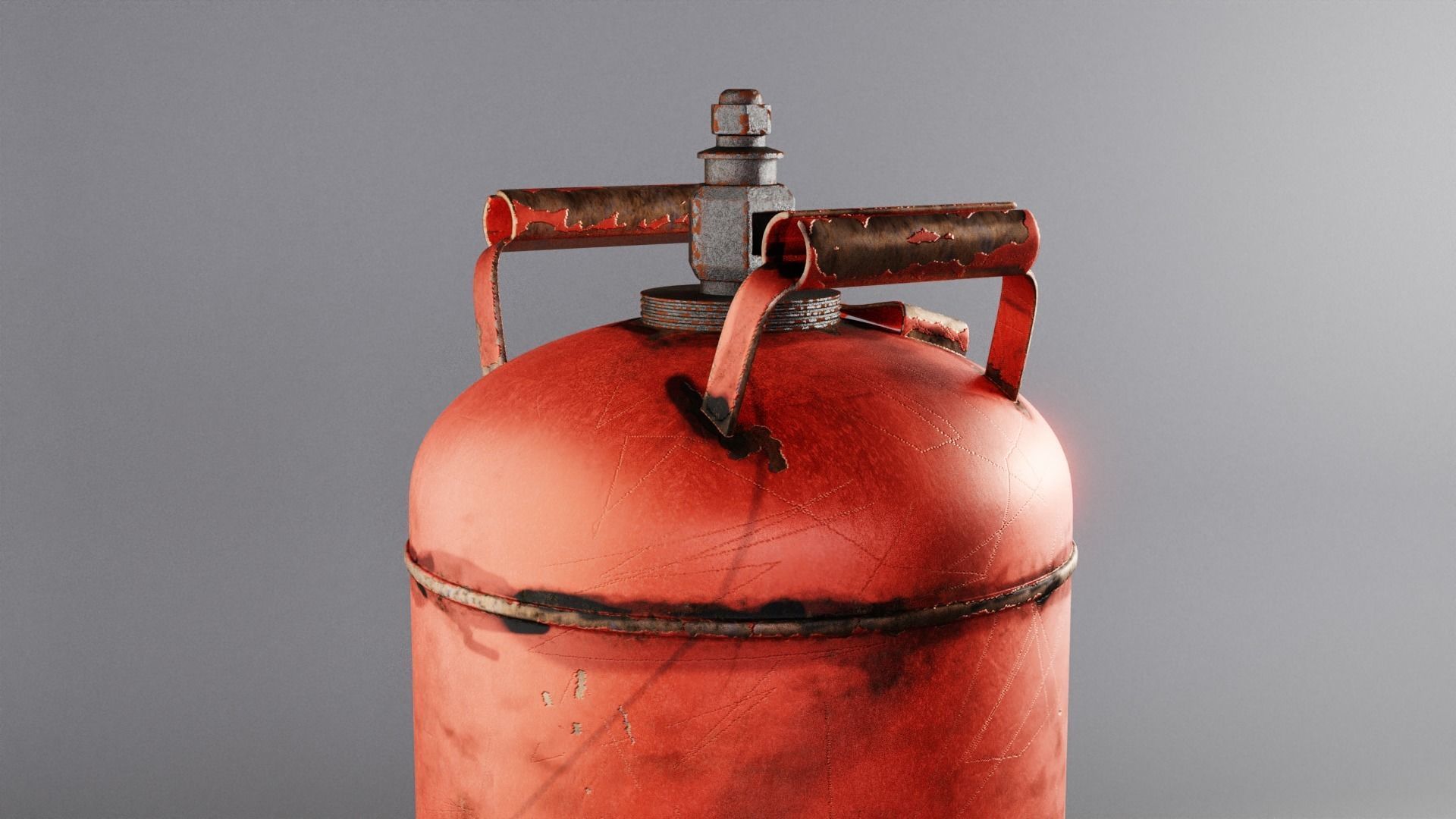 Gas Cylinder Low-poly 3D model_1