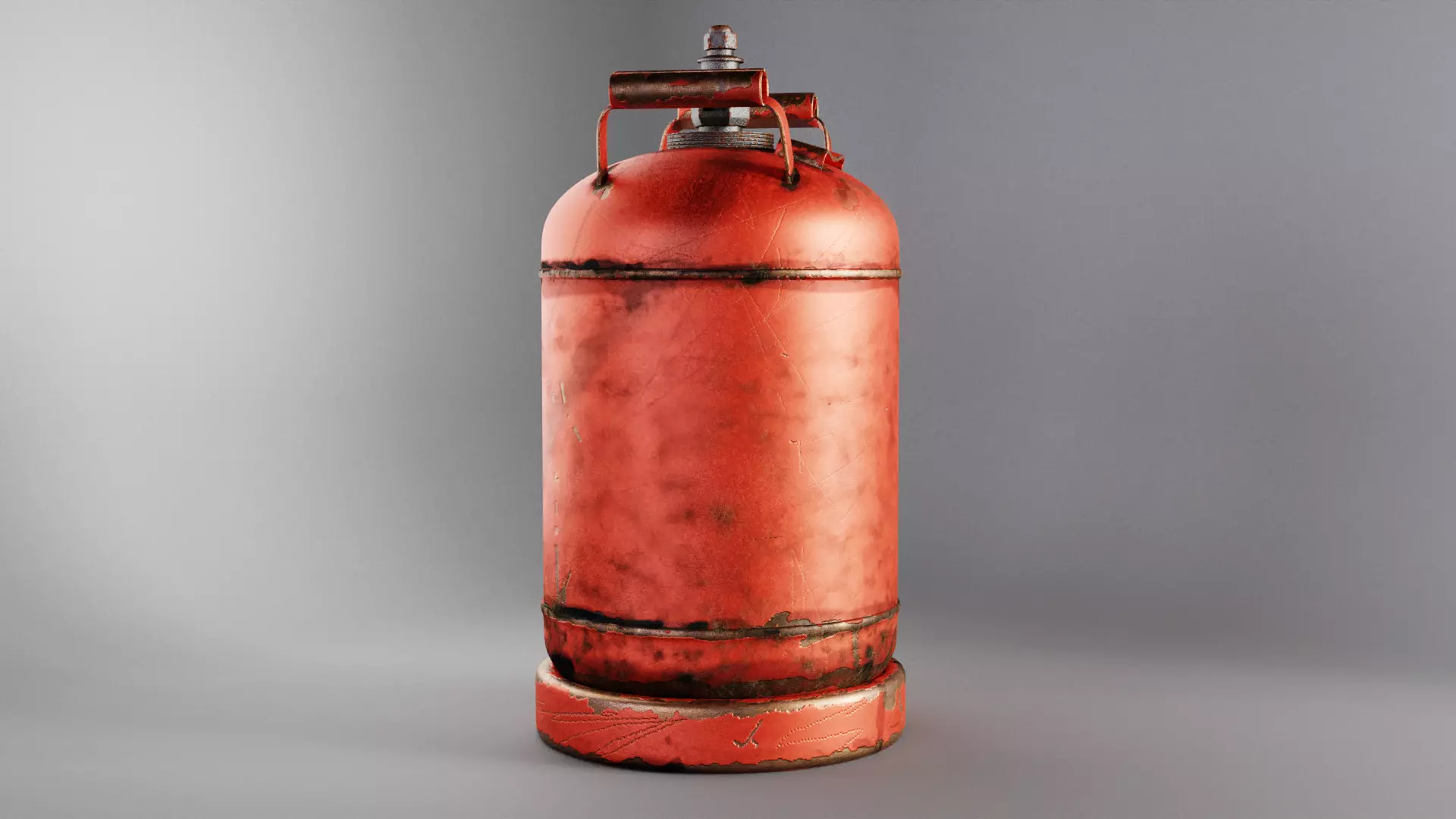 Gas Cylinder Low-poly 3D model_0