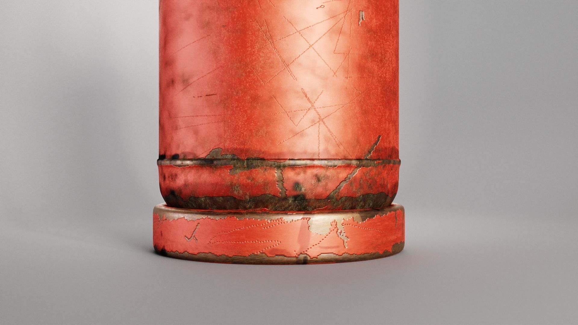 Gas Cylinder Low-poly 3D model_3