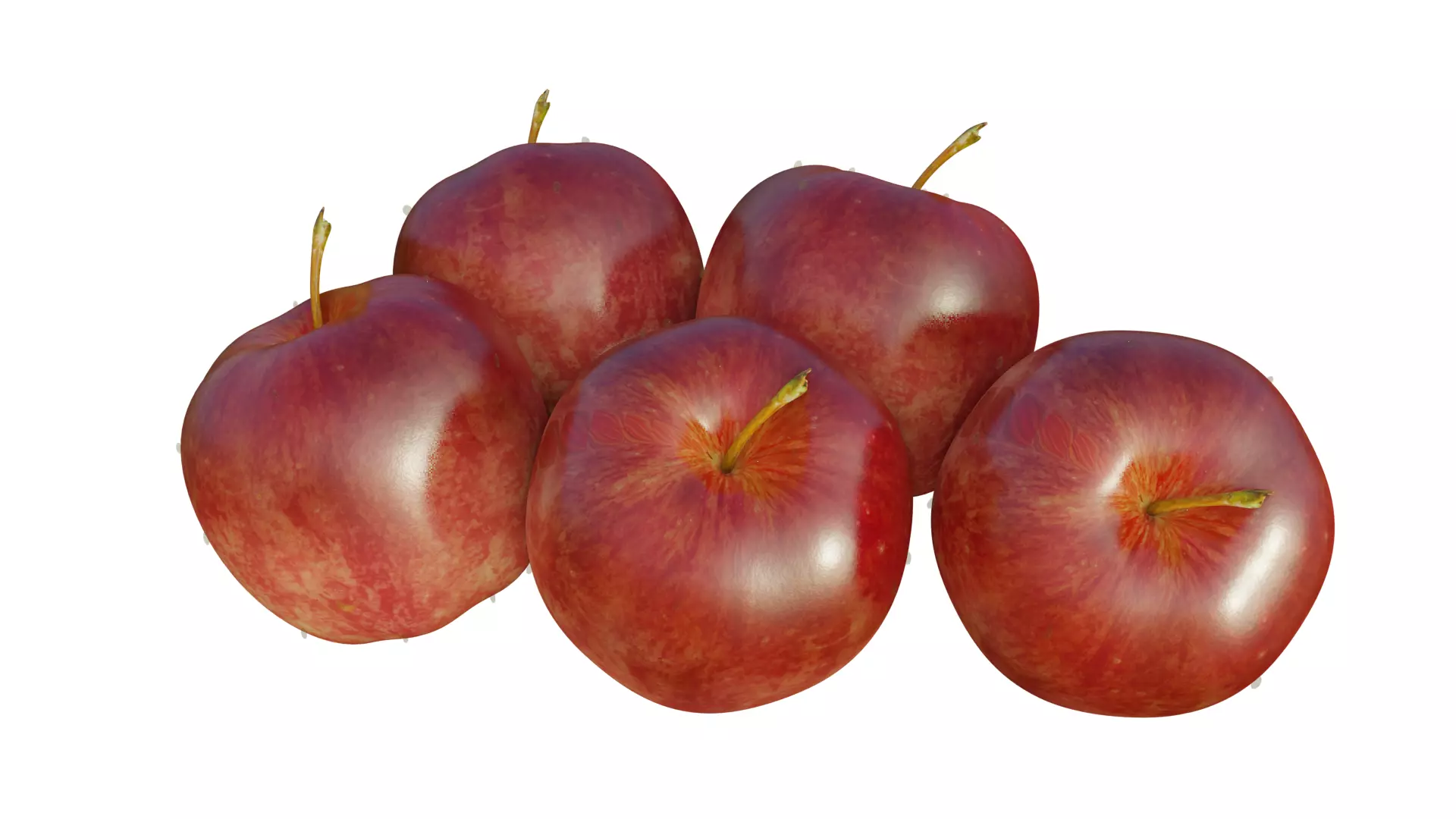 apple group of apples Free 3D model