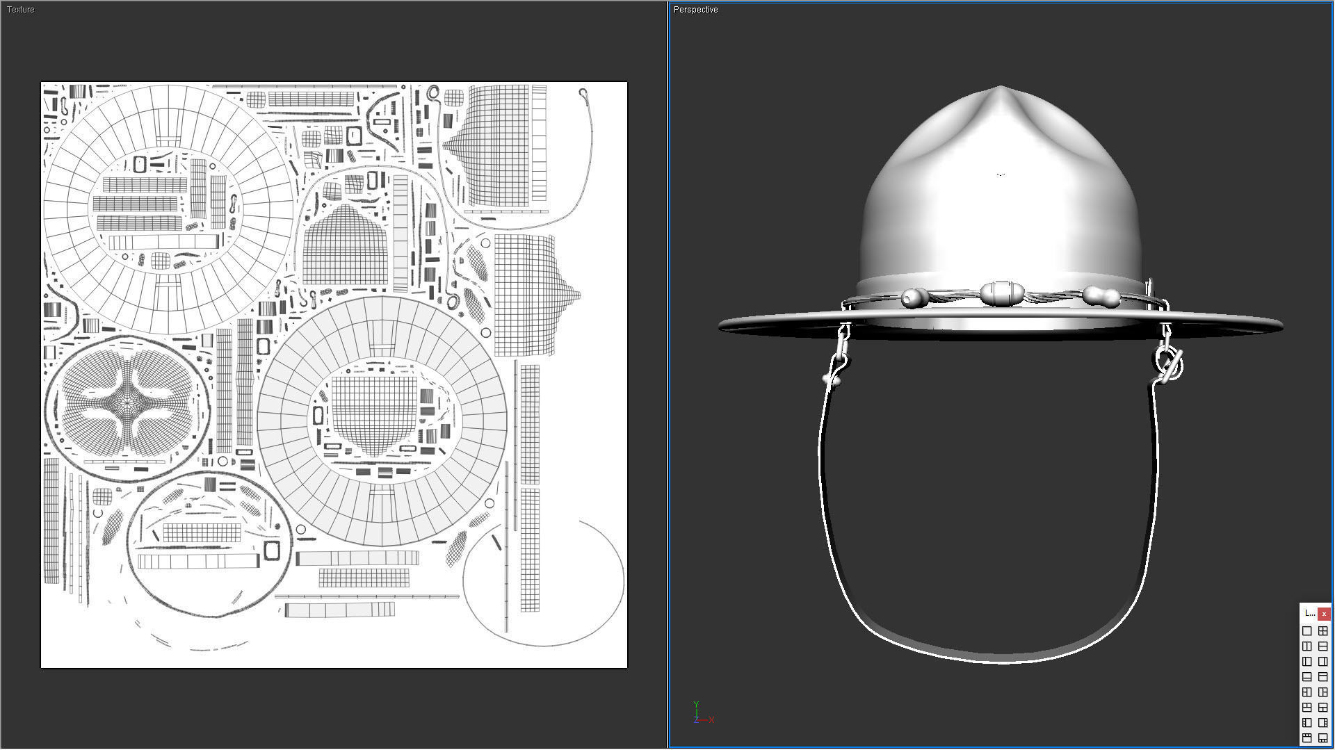 Trooper Hat with Braid Package 3D model_8