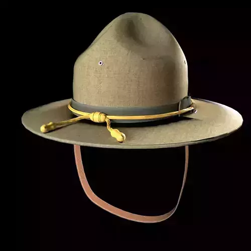 Trooper Hat with Braid Package 3D model Trooper Hat with Braid Package 3D model