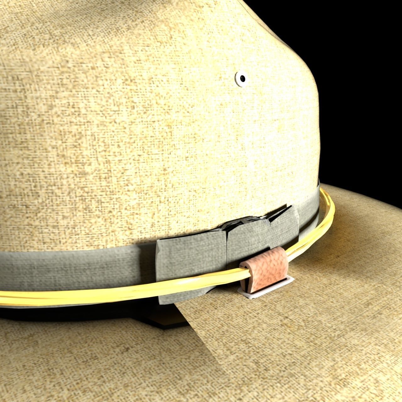 Trooper Hat with Braid Package 3D model_4
