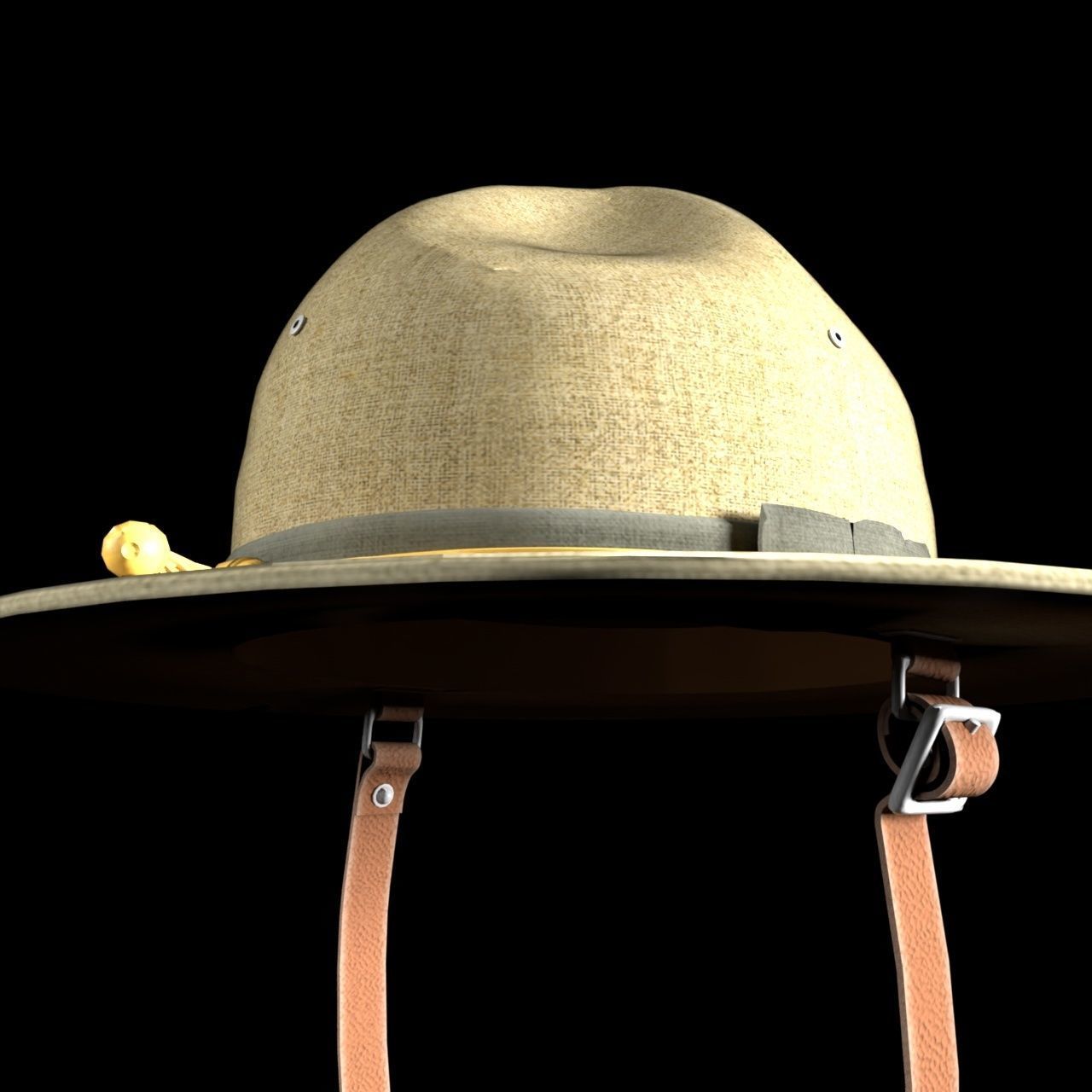 Trooper Hat with Braid Package 3D model_5