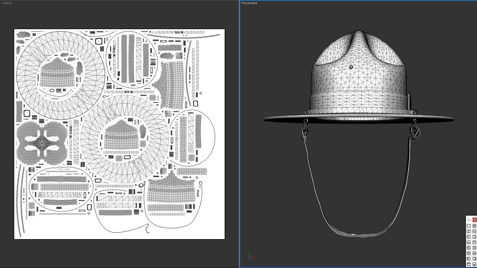 Trooper Hat With Band Package 3D model_10