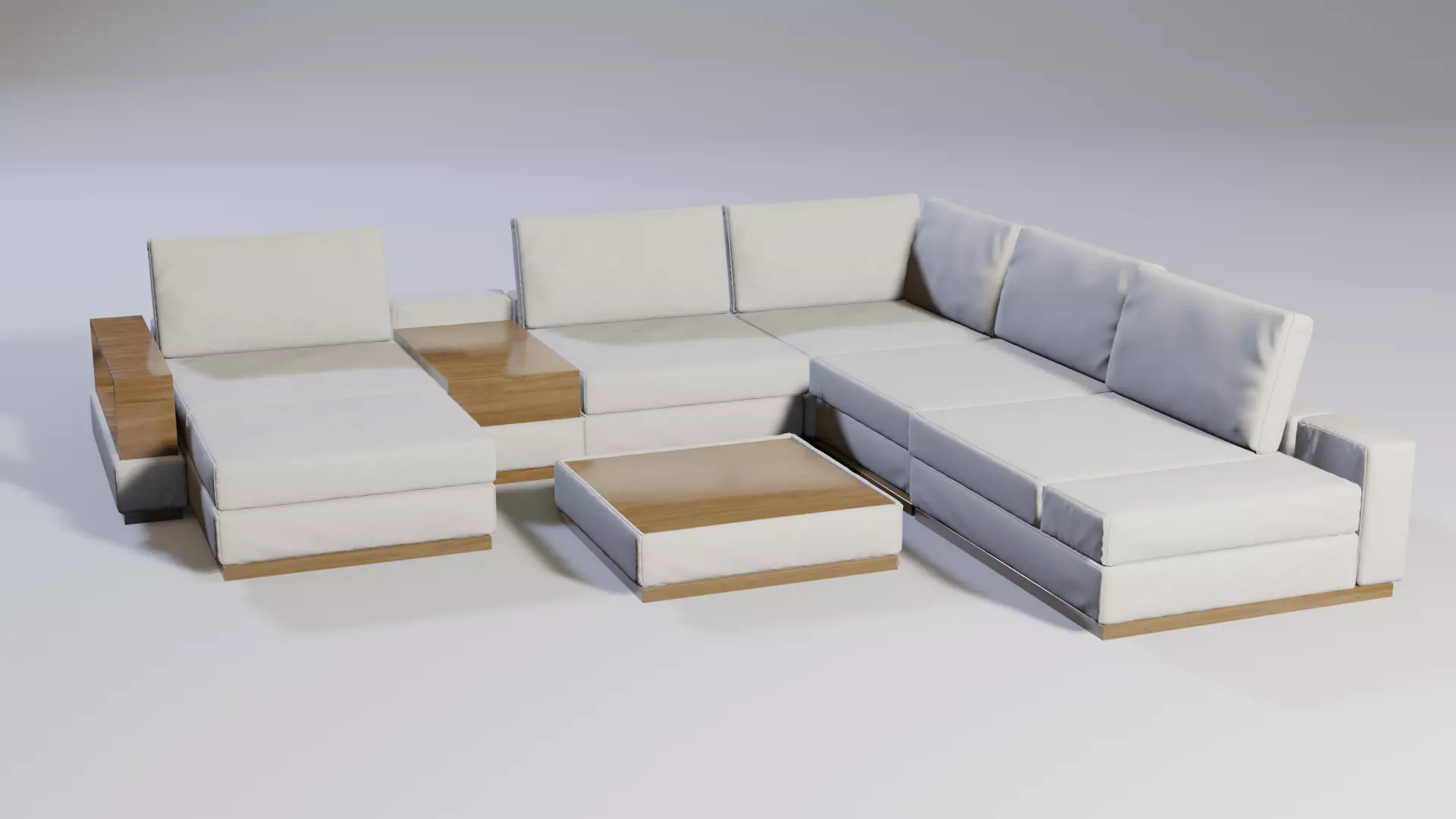 Modern Sofa L type Free 3D model_0