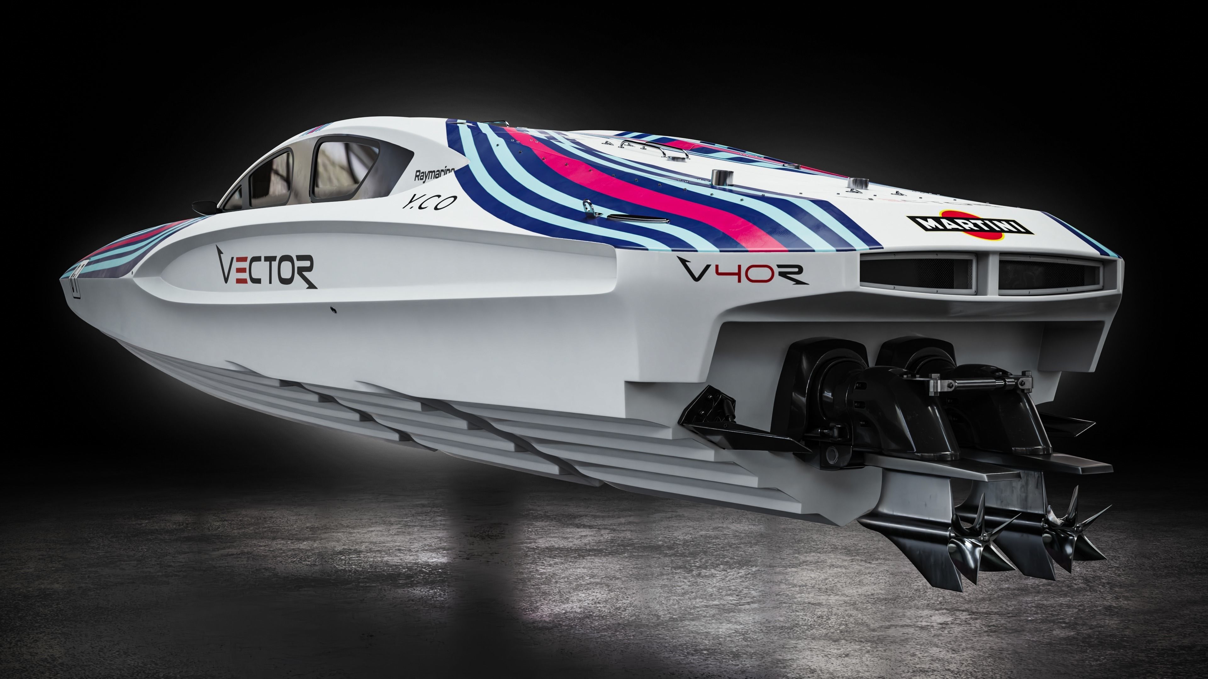 High Quality Vector V40R Martini Racing offshore powerboat 3D model_4