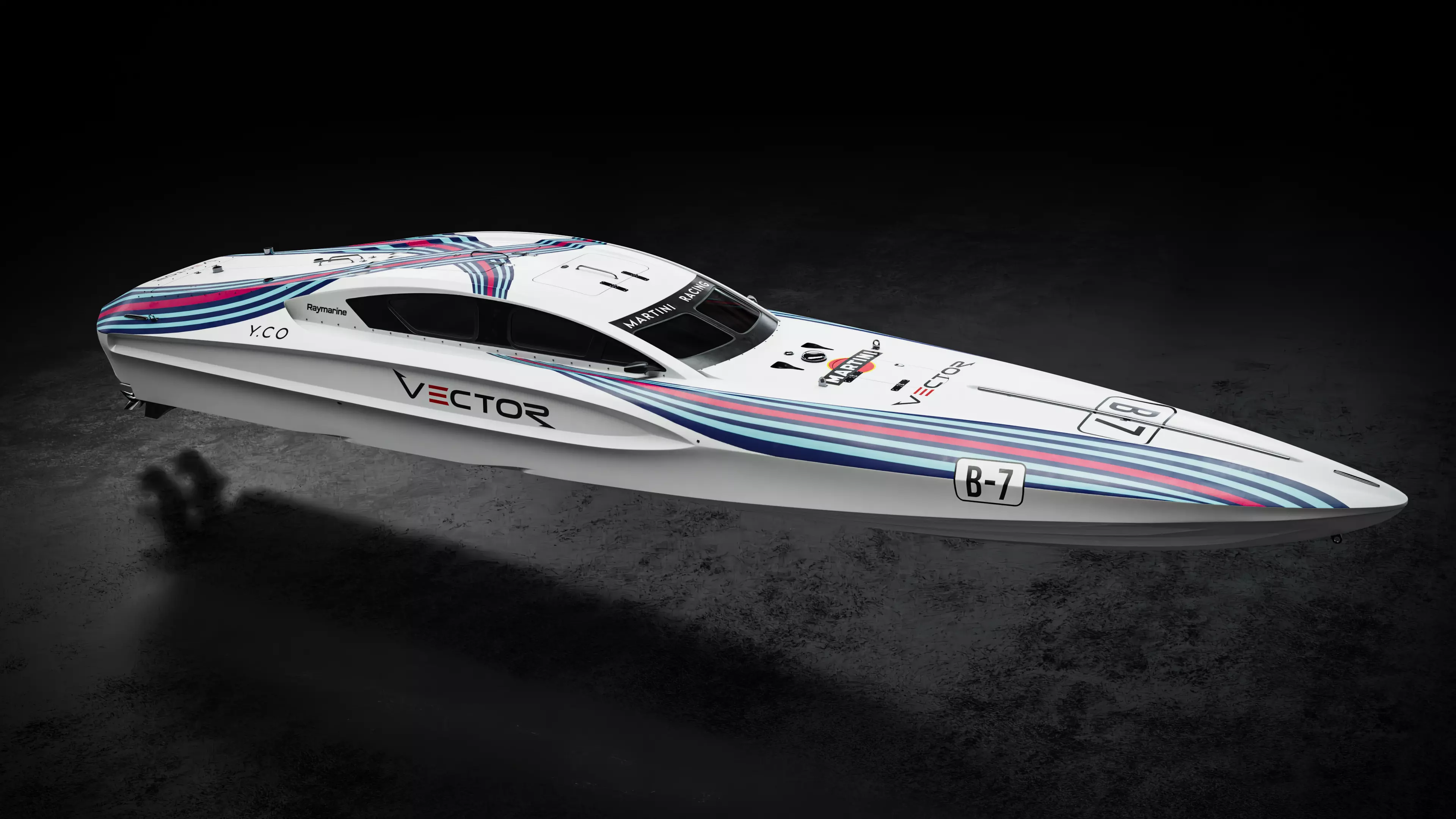 High Quality Vector V40R Martini Racing offshore powerboat 3D model_0