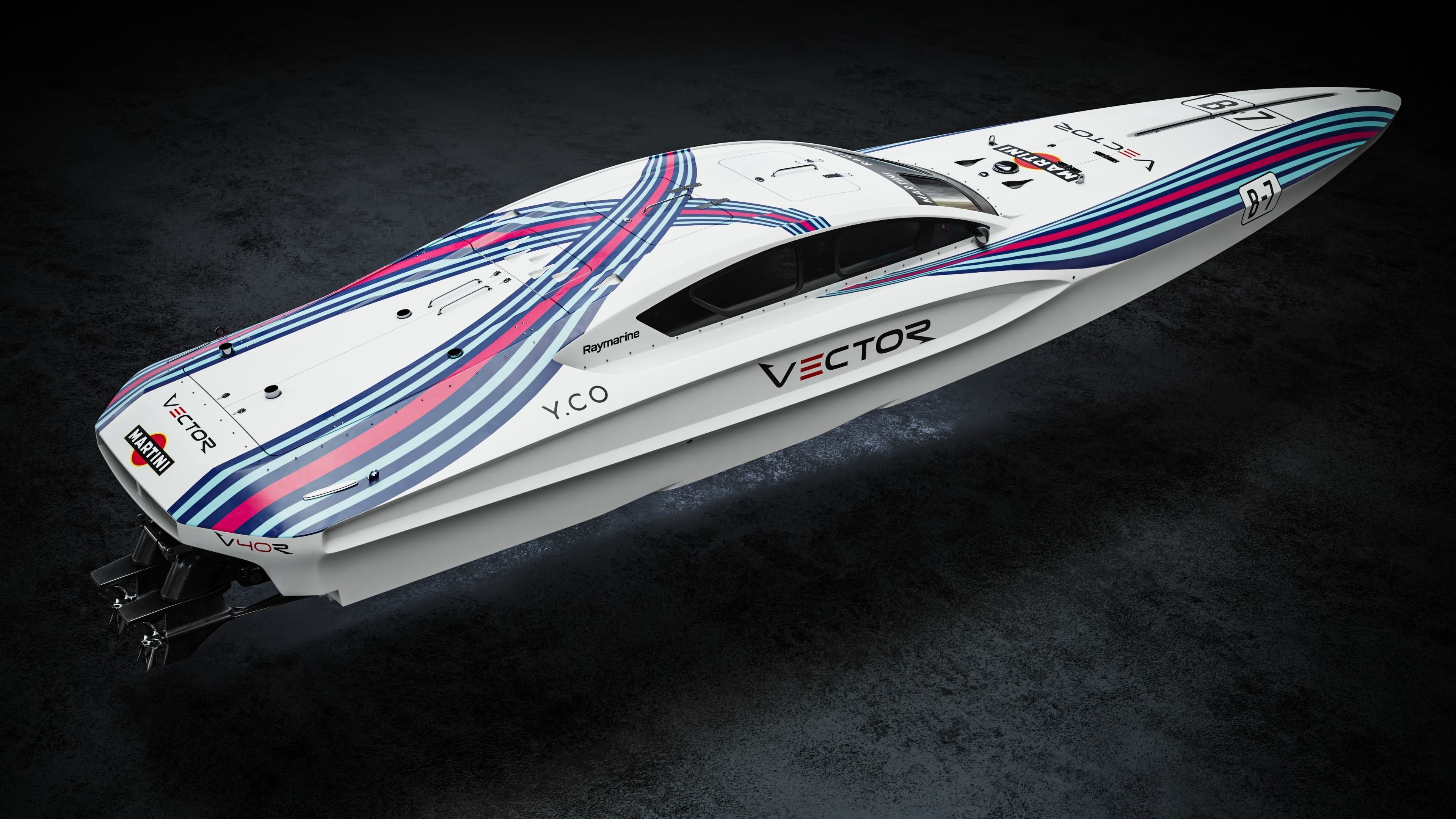High Quality Vector V40R Martini Racing offshore powerboat 3D model_1