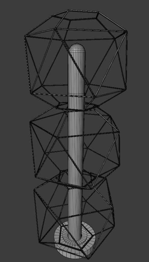 living lamp Low-poly 3D model_2