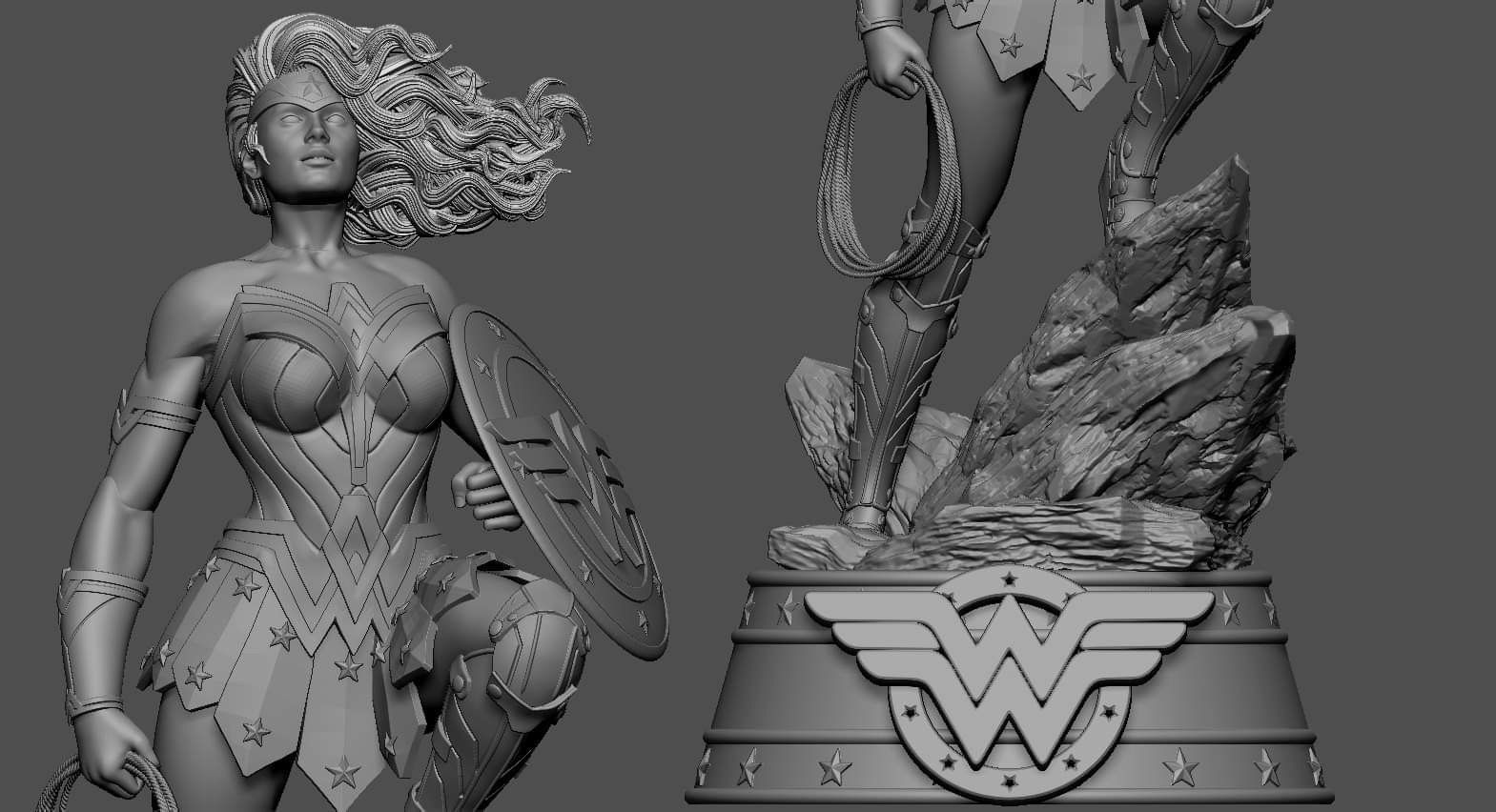 Wonder Woman Classic DC Comics Justice League 3d print model 3D print model_18