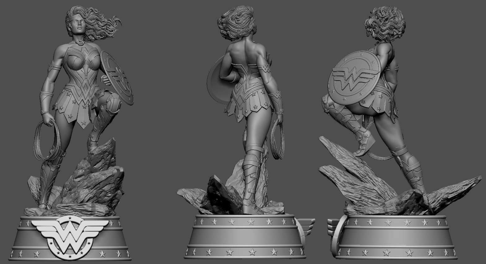 Wonder Woman Classic DC Comics Justice League 3d print model 3D print model_10