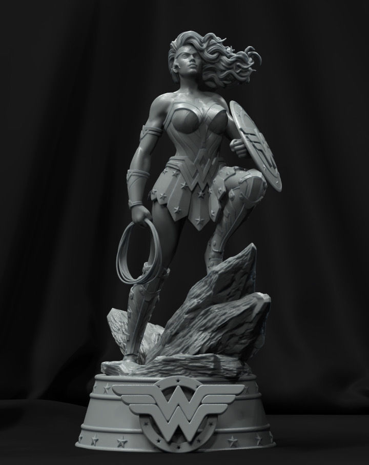 Wonder Woman Classic DC Comics Justice League 3d print model 3D print model_11