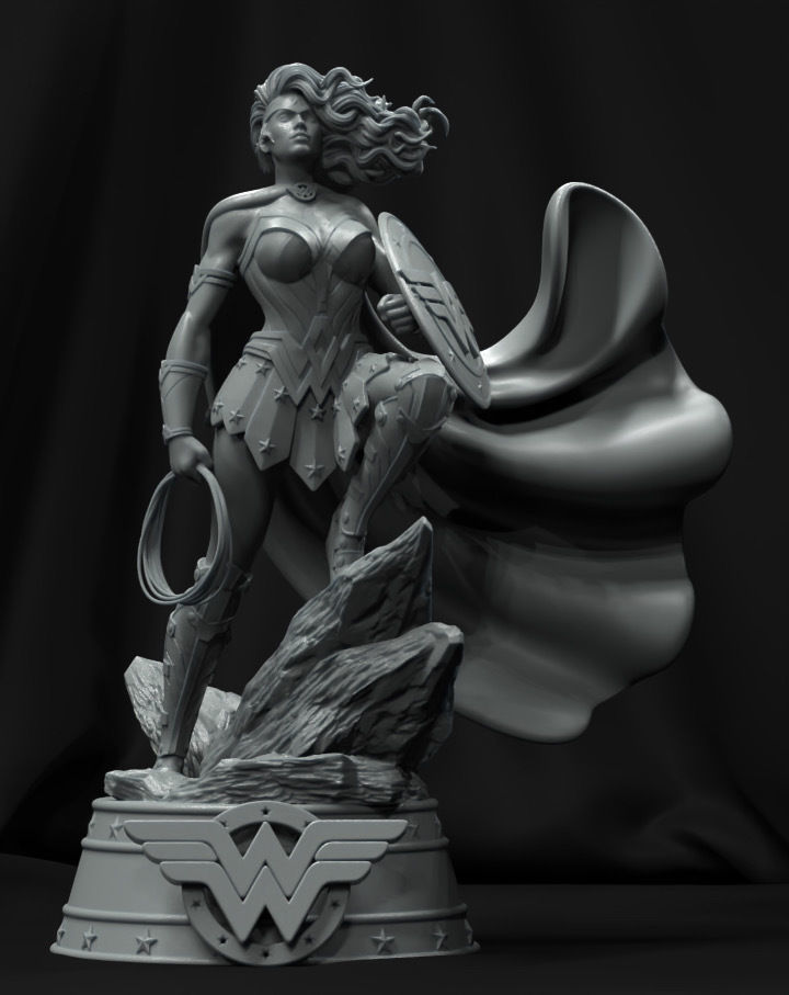 Wonder Woman Classic DC Comics Justice League 3d print model 3D print model_12