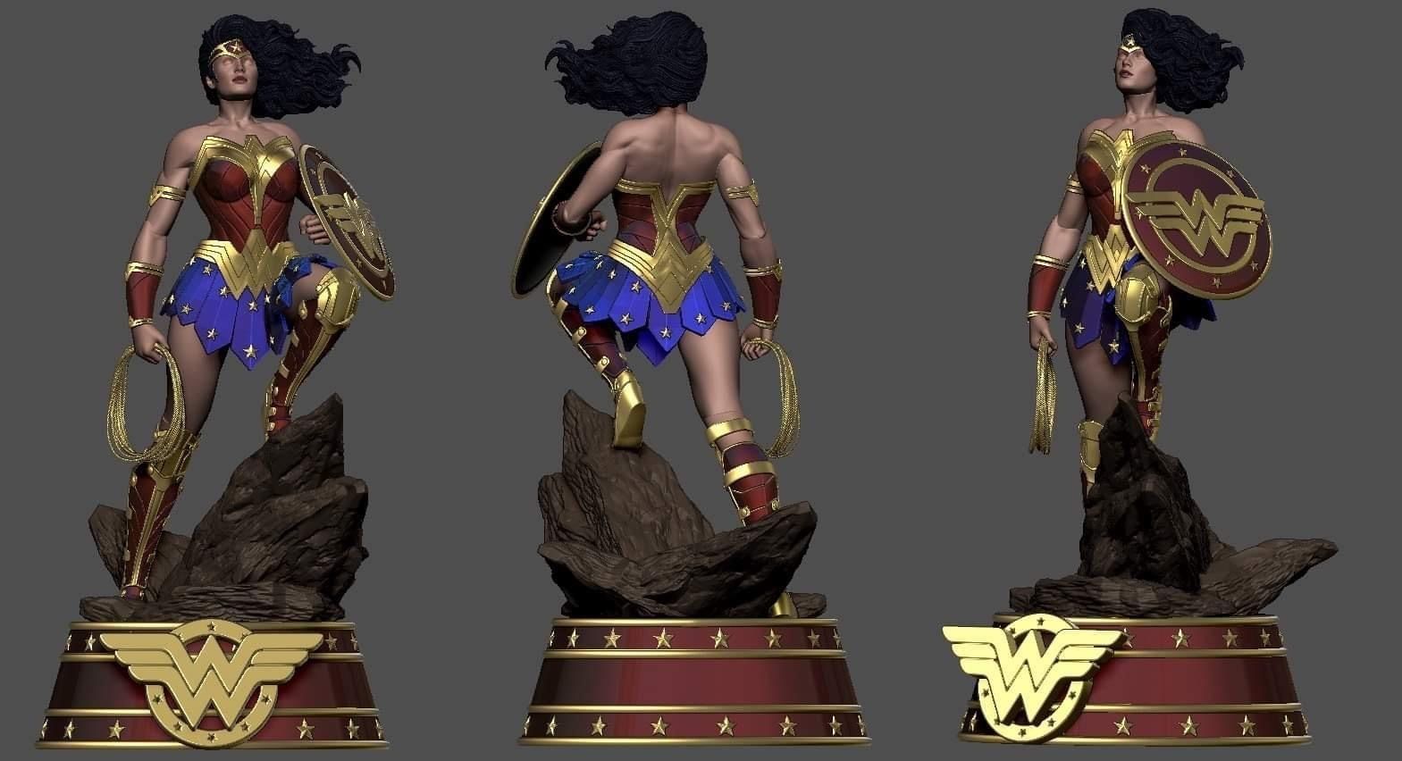 Wonder Woman Classic DC Comics Justice League 3d print model 3D print model_4