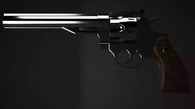 44 RUGER REDHAWK MAGNUM REVOLVER - HIGH POLY