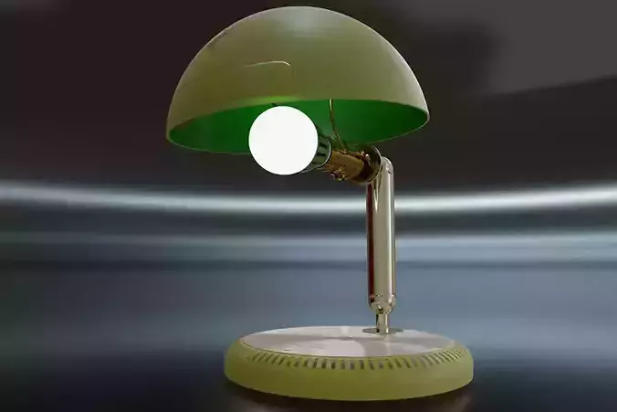 iLamp desk lamp with light bulb in it 3D model