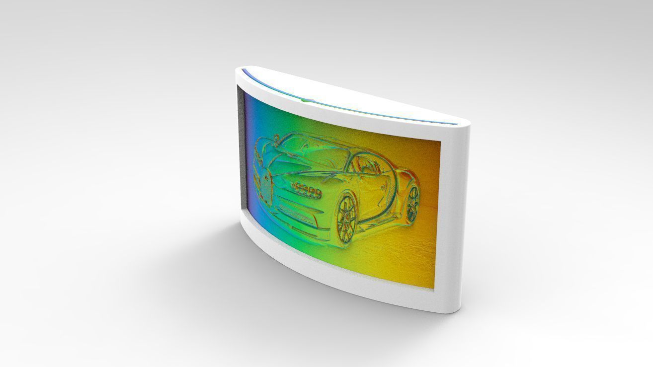 Bugatti-Chiron-Lithophane-Case box 3D print model_13