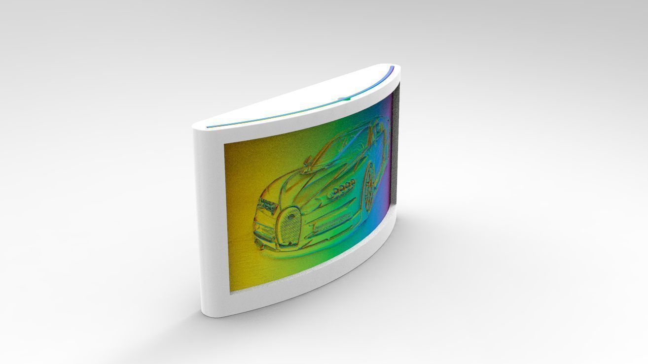 Bugatti-Chiron-Lithophane-Case box 3D print model_8