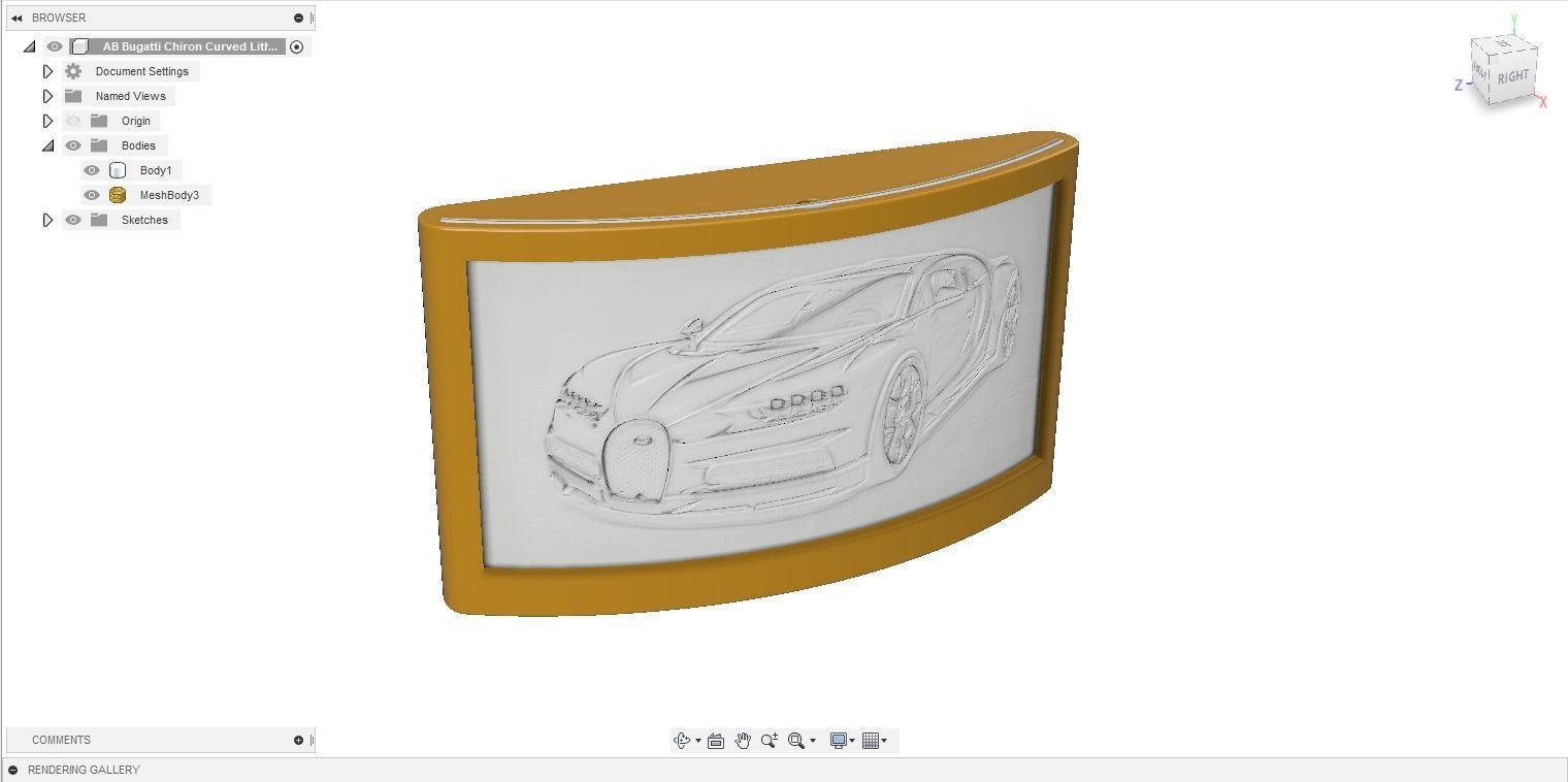 Bugatti-Chiron-Lithophane-Case box 3D print model_21