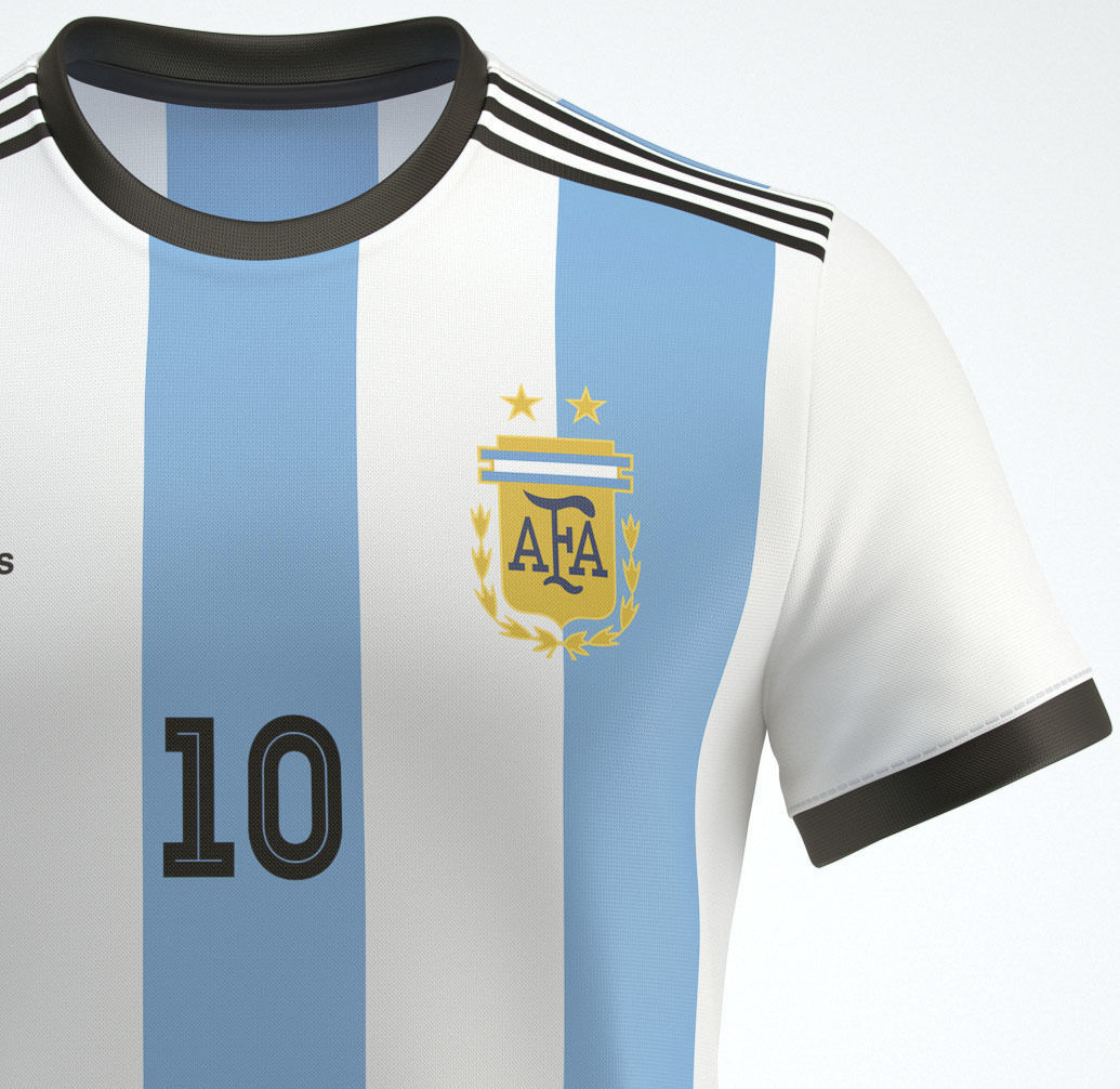 Soccer team uniform  3D model_5