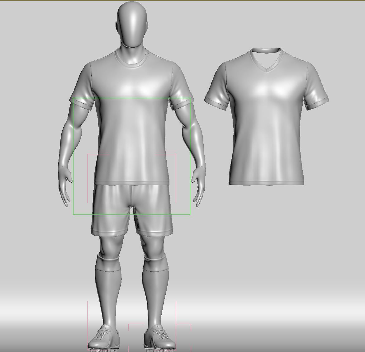 Soccer team uniform  3D model_9
