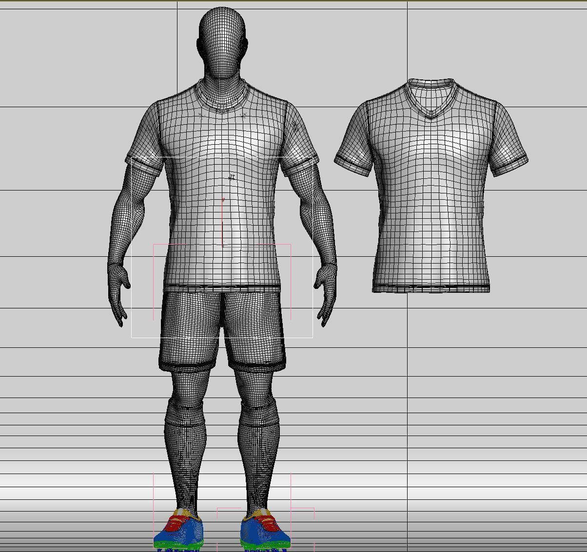 Soccer team uniform  3D model_11