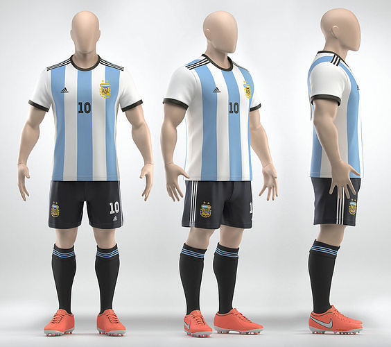 Soccer team uniform  3D model