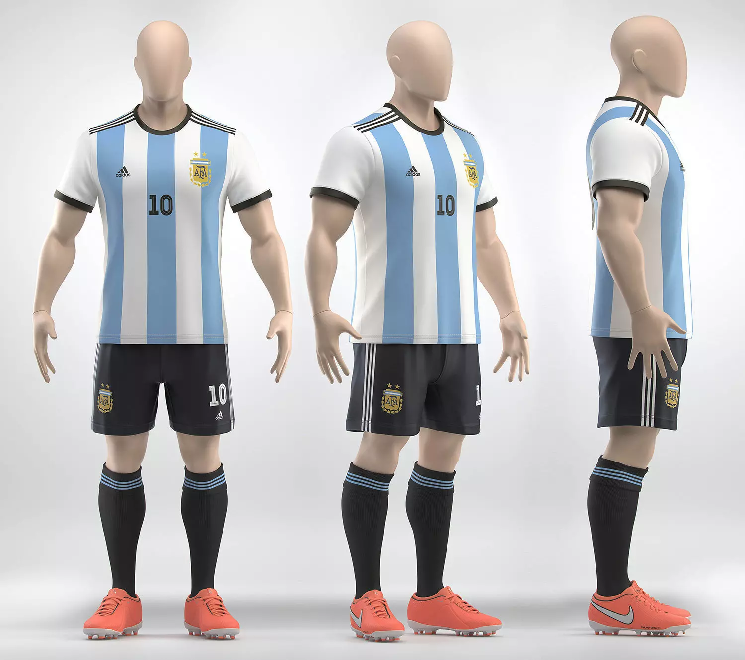 Soccer team uniform  3D model_0