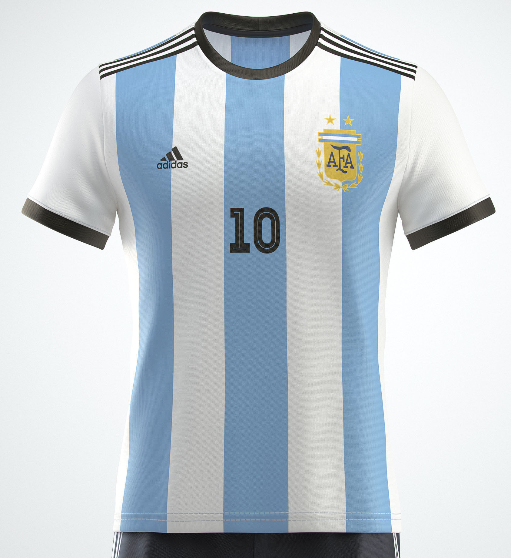 Soccer team uniform  3D model_2