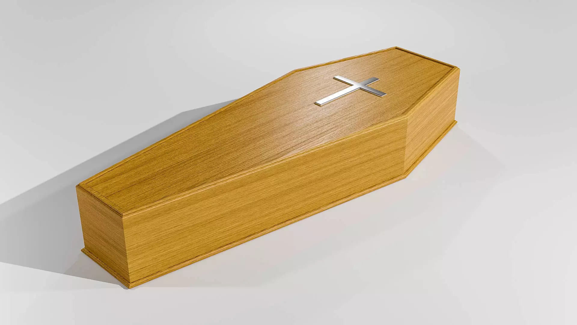 coffin wood Low-poly 3D model
