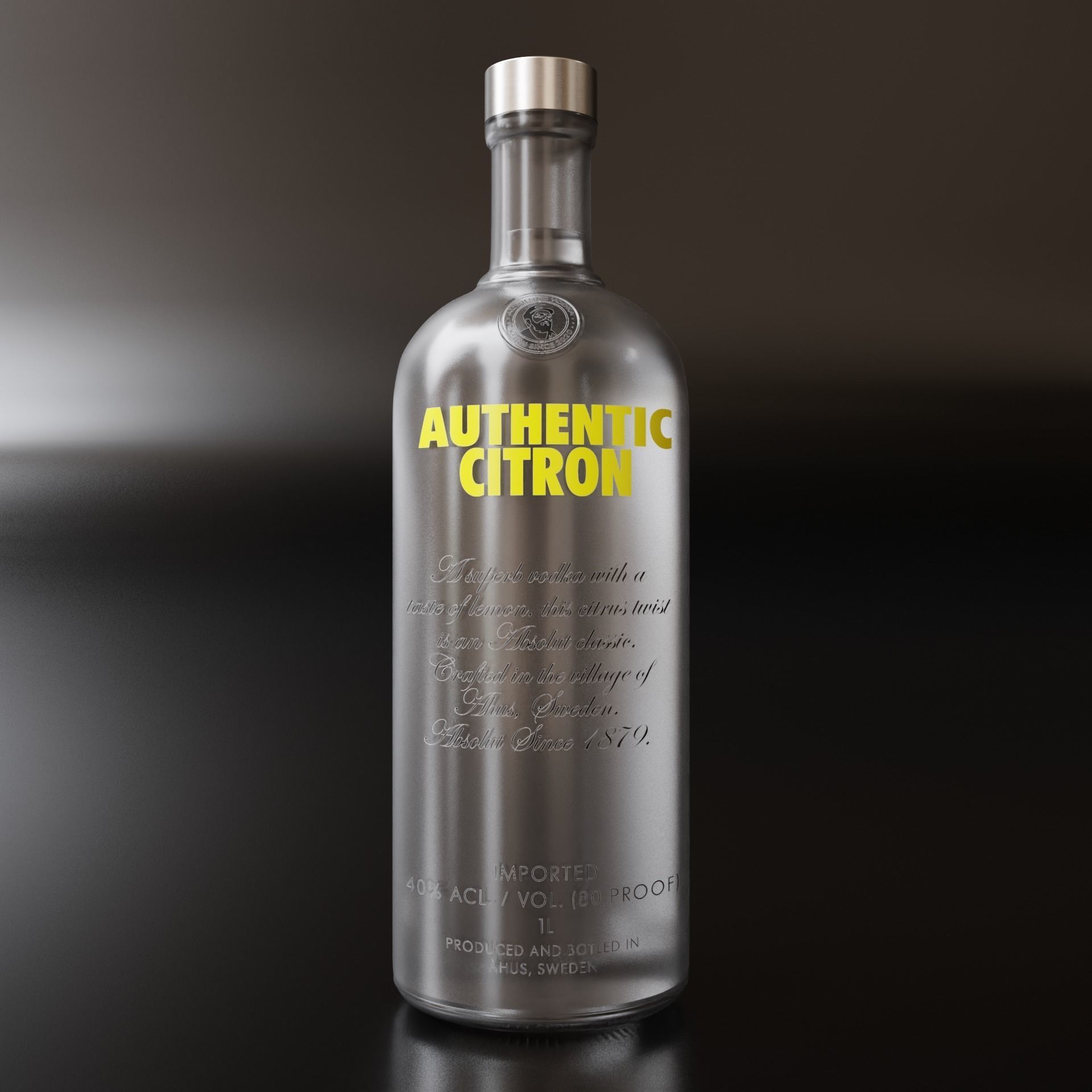 Vodka Bottle and Shot Glasses Pack 3D Model Collection_7