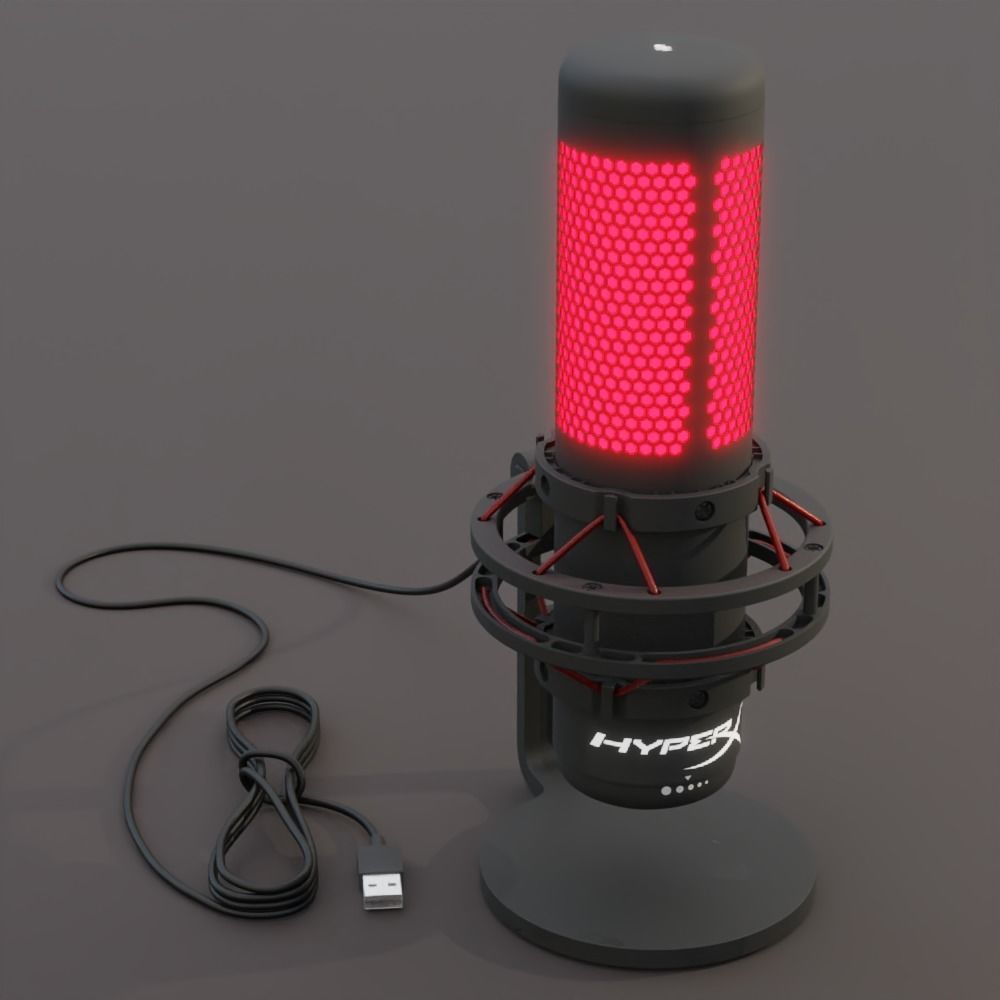 Condenser Microphone HyperX Quadcast 3D model_2