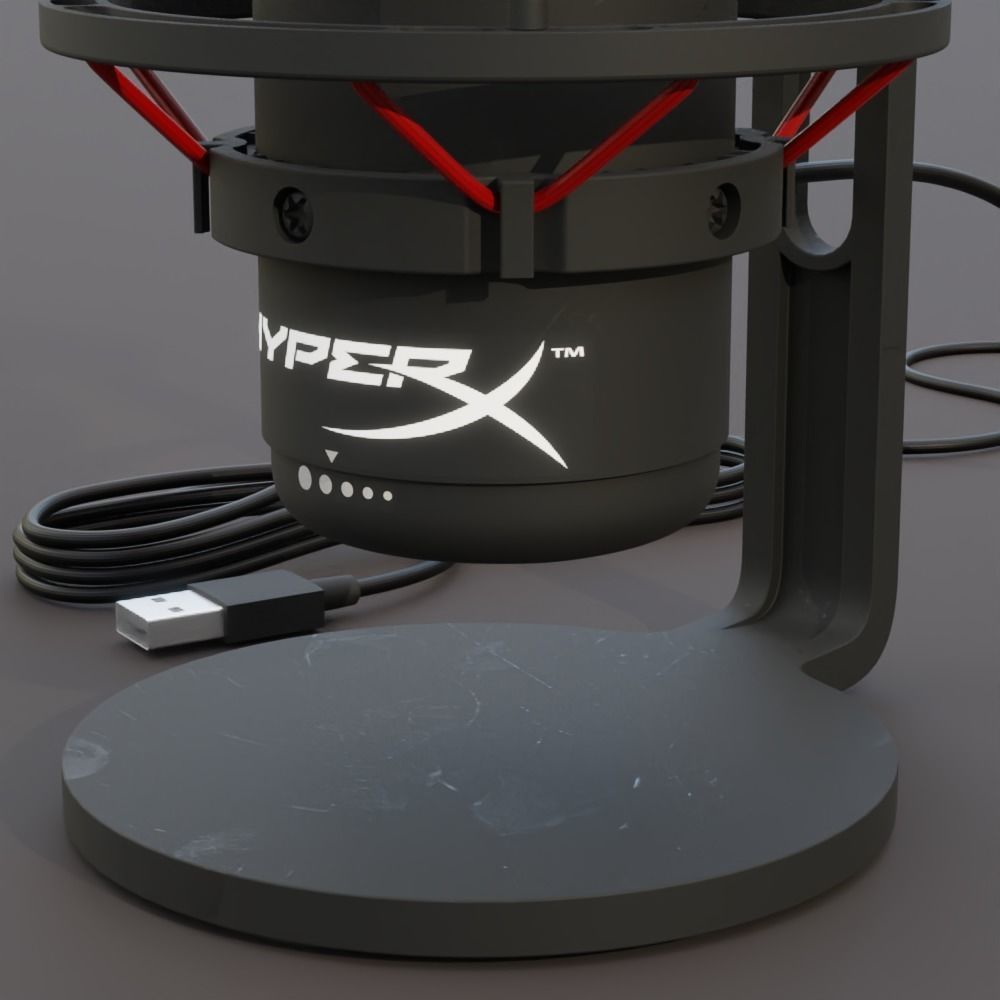 Condenser Microphone HyperX Quadcast 3D model_14