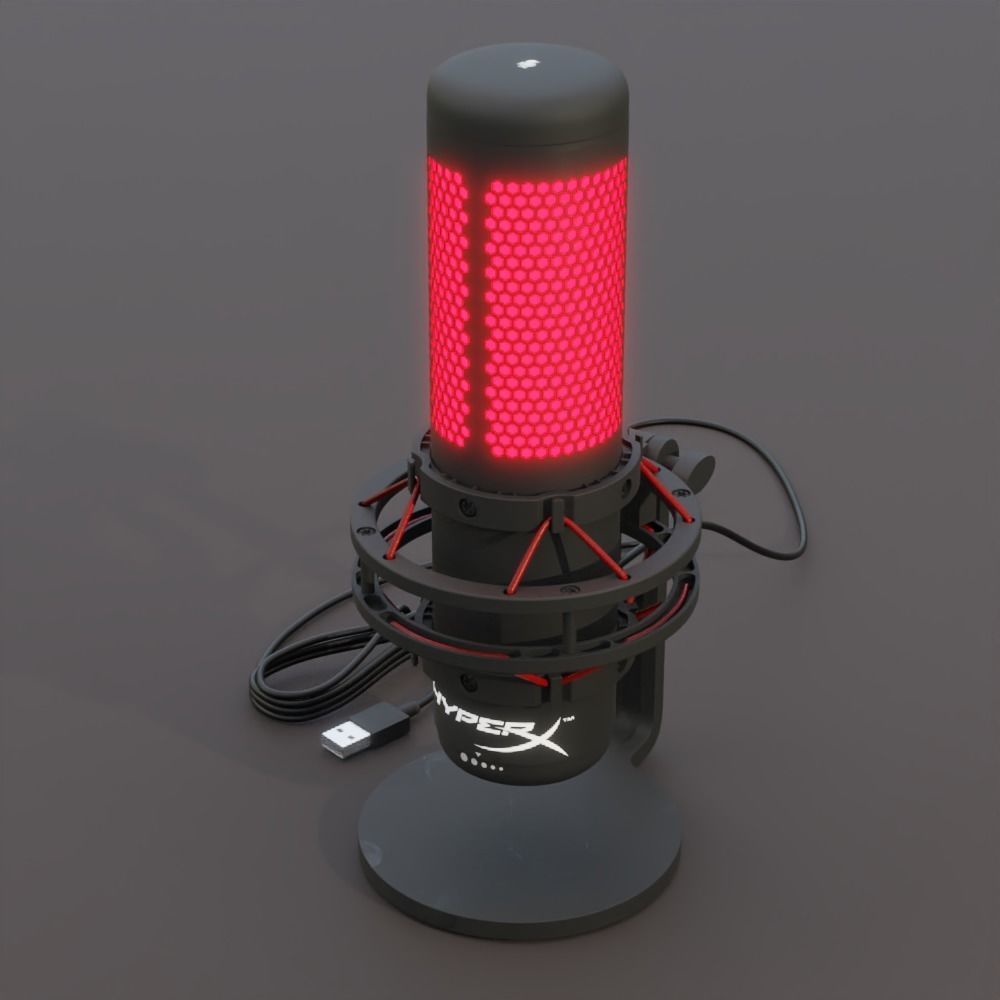 Condenser Microphone HyperX Quadcast 3D model_1