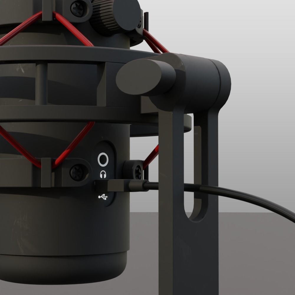 Condenser Microphone HyperX Quadcast 3D model_11