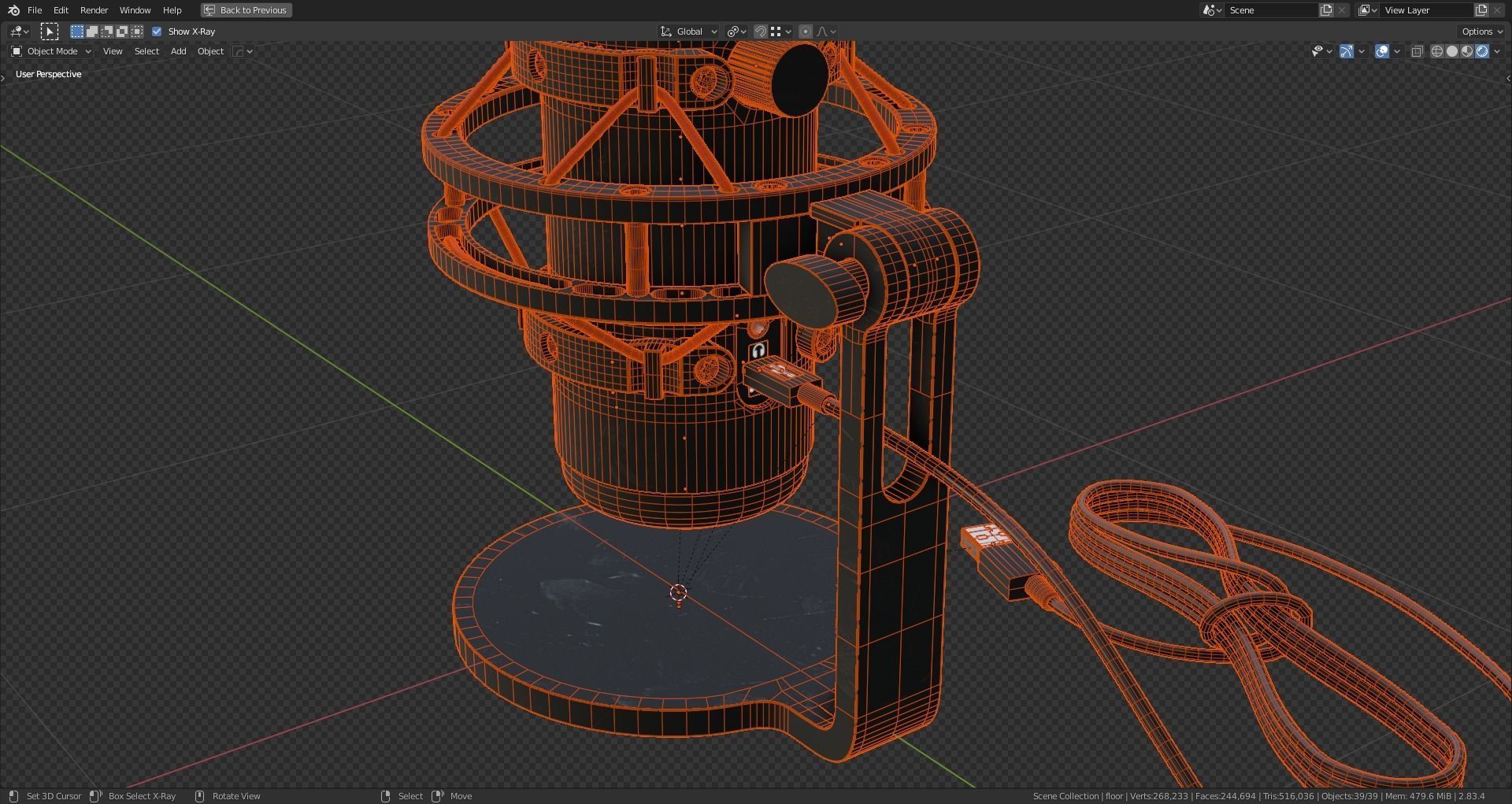 Condenser Microphone HyperX Quadcast 3D model_21