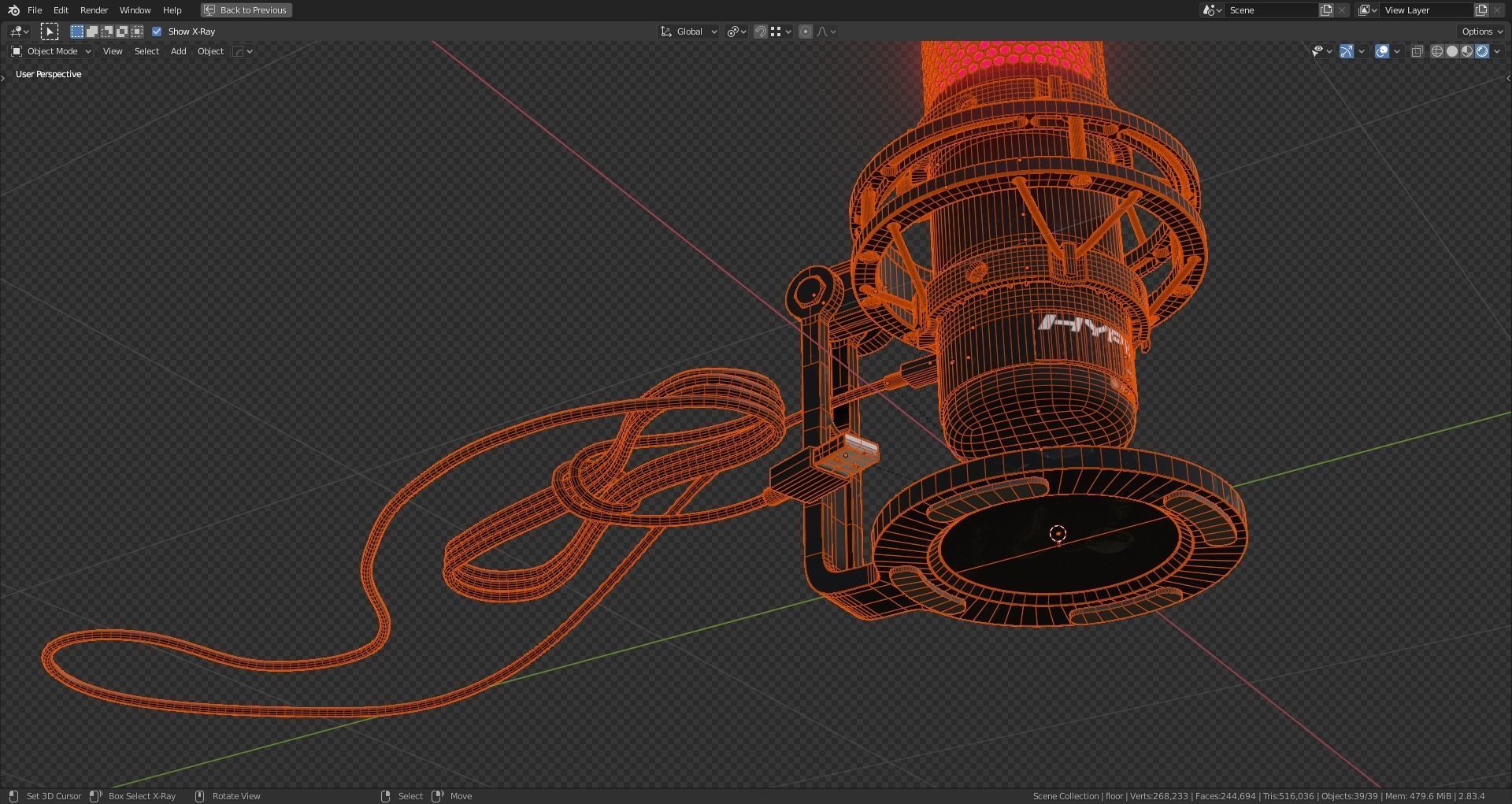 Condenser Microphone HyperX Quadcast 3D model_22