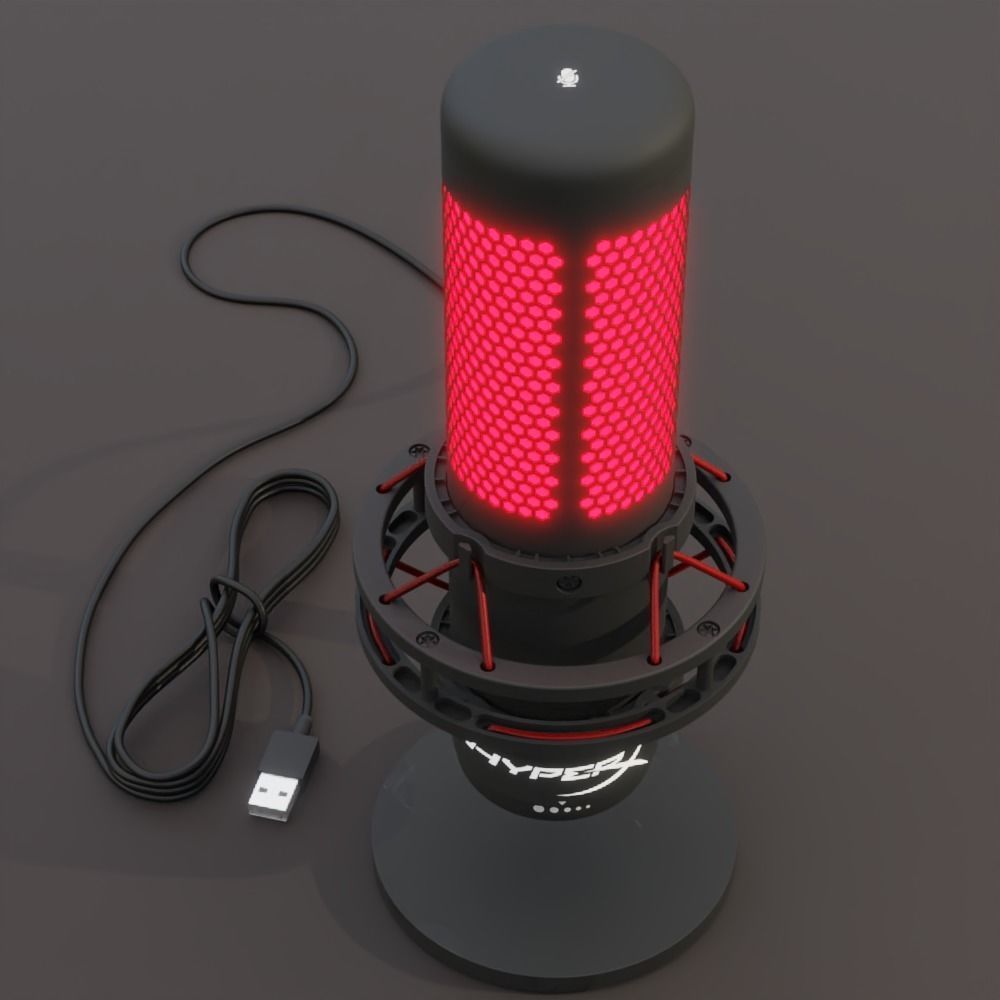 Condenser Microphone HyperX Quadcast 3D model_3