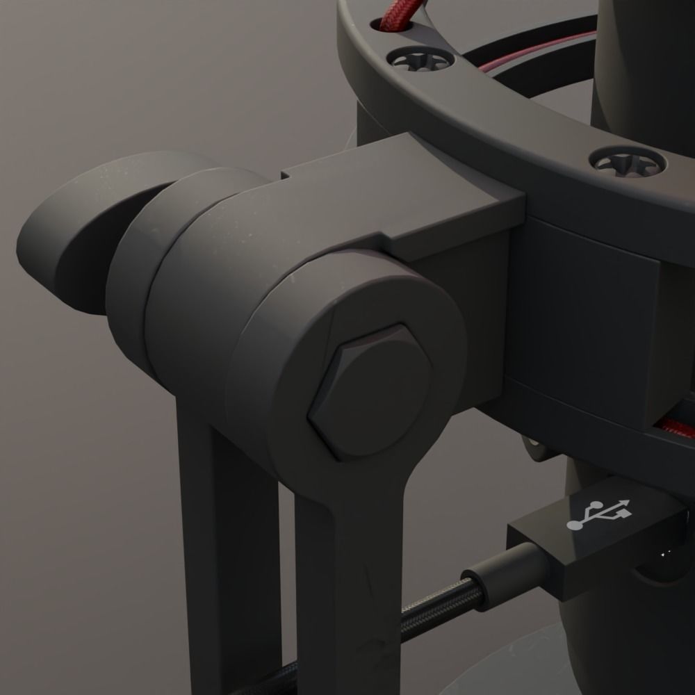 Condenser Microphone HyperX Quadcast 3D model_6