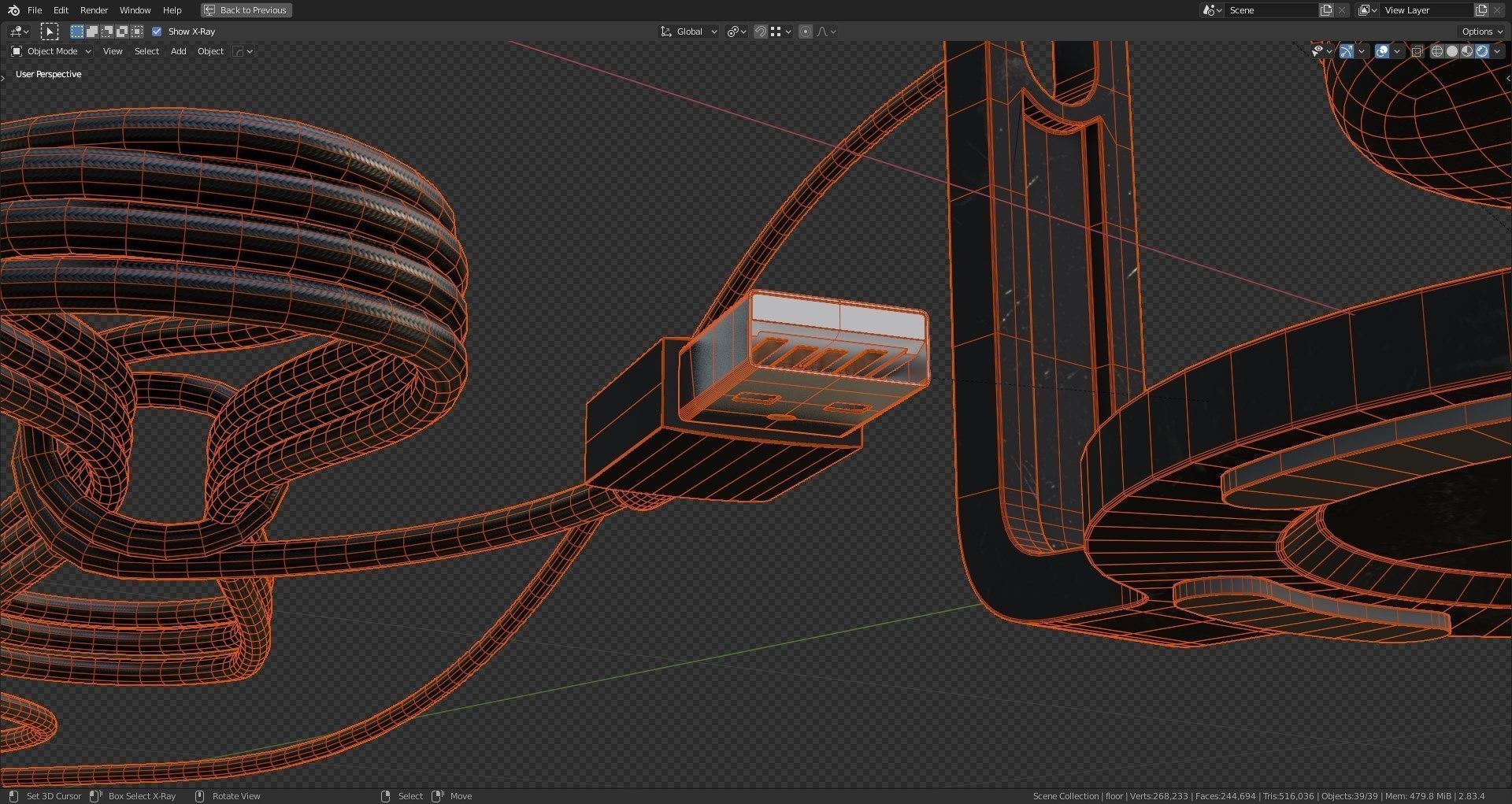 Condenser Microphone HyperX Quadcast 3D model_27