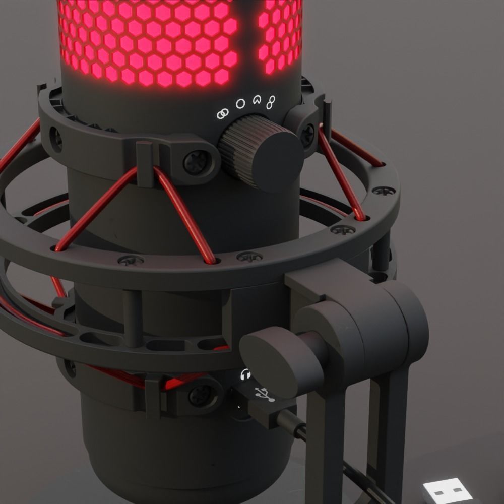 Condenser Microphone HyperX Quadcast 3D model_13
