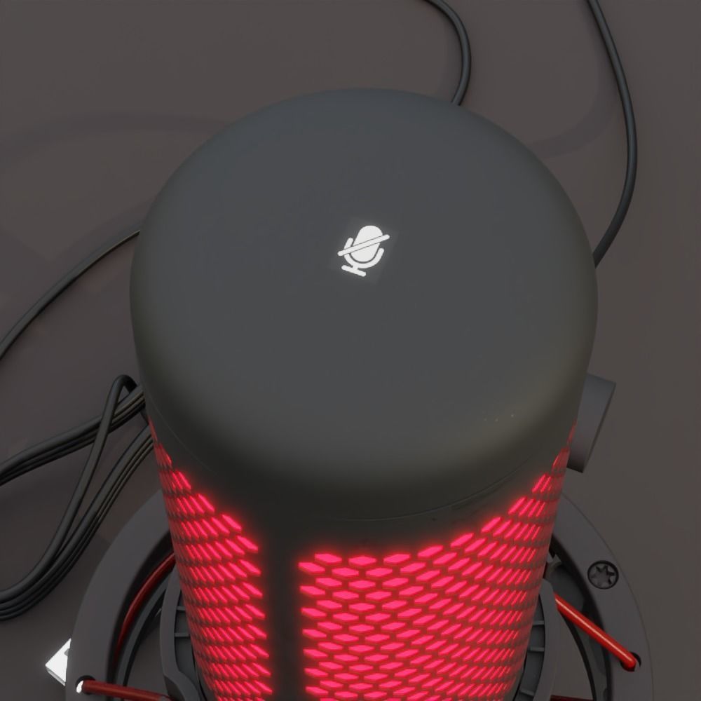Condenser Microphone HyperX Quadcast 3D model_4