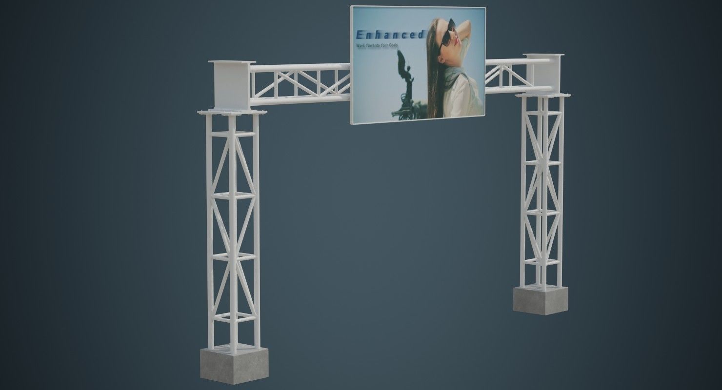 Entrance 1A Low-poly 3D model_1